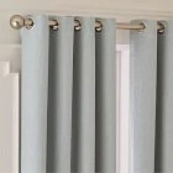 West Elm Open Box: European Flax Linen Blackout Grommet Curtain (48"W x 84"L) - Chambray Melange