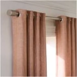 West Elm Open Box: European Flax Linen Blackout Grommet Curtain (48"W x 84"L) - Terracotta Melange