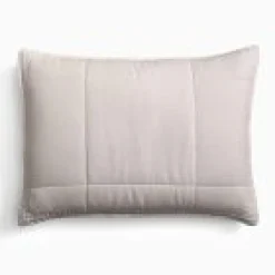 West Elm Open Box: European Flax Linen Box Stitch Sham, Euro - Dark Olive