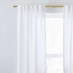 West Elm Open Box: European Flax Linen Curtain (60"W x 101"L) - White