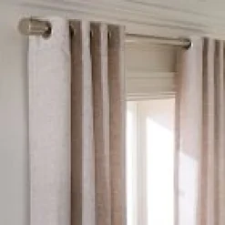 West Elm Open Box: European Flax Linen Grommet Light Filtering Curtain (48"W x 108"L) - Dark Flax
