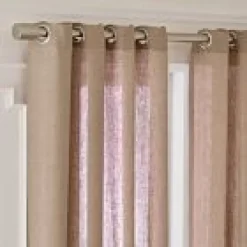West Elm Open Box: European Flax Linen Grommet Light Filtering Curtain (48"W x 108"L) - Sandstone Melange