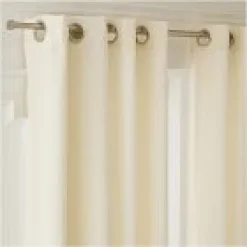 West Elm Open Box: European Flax Linen Grommet Light Filtering Curtain (48"W x 84"L) - Alabaster