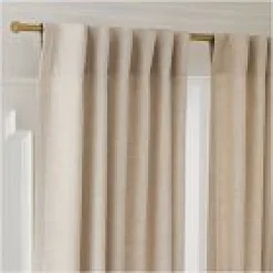 West Elm Open Box: European Flax Linen Light Filtering Curtain (108"W x 94"L) - Natural