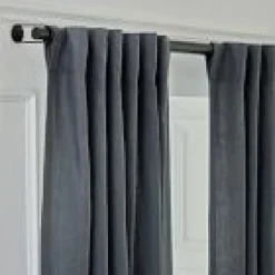 West Elm Open Box: European Flax Linen Light Filtering Curtain (48"W x 108"L) - Graphite