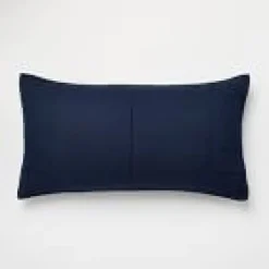 West Elm Open Box: European Linen Box Stitch Sham, King - Midnight