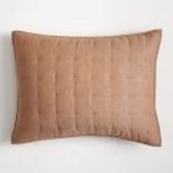 West Elm Open Box: European Linen Lofty Sham, King - Terracotta Melange
