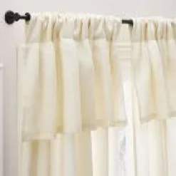 West Elm Open Box: European Linen Valance Light Filtering Curtain (48"W x 108"L) - Alabaster