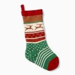 West Elm Open Box: Fair Isle Knit Stocking - Reindeer