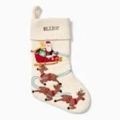 West Elm Open Box: Felt Santa & Sleigh Stocking