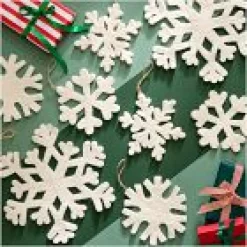 West Elm Open Box: Felt Snowflake Ornaments (Set of 8)