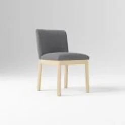 West Elm Open Box: Hargrove Side Chair - Performance Coastal Linen Pewter, Dune