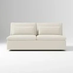 West Elm Open Box: Harmony Modular Armless Double - Performance Boucle Oatmeal