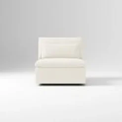 West Elm Open Box: Harmony Modular Armless Single - Performance+ Yarn Dyed Linen Weave Alabaster