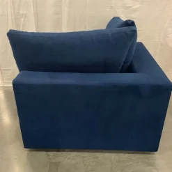 West Elm Open Box: Harmony Modular Corner - Performance Velvet Ink Blue