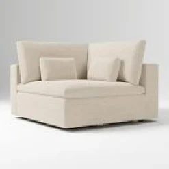West Elm Open Box: Harmony Modular Extra Deep Corner - Performance Distressed Velvet Sand