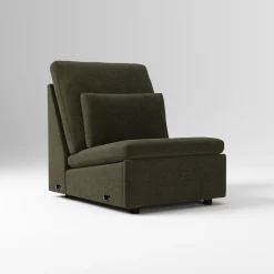 West Elm Open Box: Harmony Modular Motion Armless Single - Performance Distressed Velvet Juniper