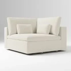 West Elm Open Box: Harmony Modular Sectional (Extra Deep), Corner - Performance Boucle Oatmeal