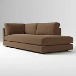 West Elm Open Box: Haven Right-Arm Bumper Chaise - Deluxe Velvet Cardamom