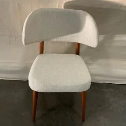 West Elm Open Box: Hyde Dining Chair - Deco Weave Sand, Cool Walnut