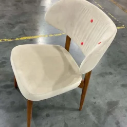 West Elm Open Box: Hyde Dining Chair - Deluxe Velvet Clay, Cool Walnut