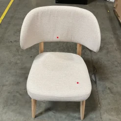West Elm Open Box: Hyde Dining Chair - Performance Chenille Tweed Sand, Blonde