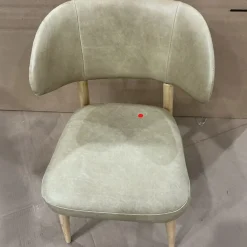 West Elm Open Box: Hyde Leather Dining Chair - Ludlow Leather Cumin, Blonde