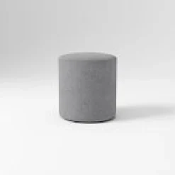 West Elm Open Box: Isla Ottoman, 17" - Performance Distressed Velvet