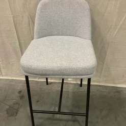 West Elm Open Box: Jack Metal Frame Counter Stool (26") - Performance Chenille Tweed Frost Gray, Dark Bronze