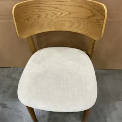 West Elm Open Box: Lalia Dining Chair - Performance Distressed Velvet Sand, Blonde