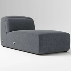 West Elm Open Box: Leo Motion Armless Chaise - Performance Distressed Velvet Graphite