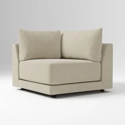 West Elm Open Box: Melbourne Corner - Performance Chenille Crossweave Sand