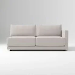 West Elm Open Box: Melbourne Right Arm 2 Seater (76"W) - Performance Velvet, Pearl Gray