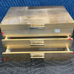 West Elm Open Box: Mid-Century Champagne Lacquer Jewelry Box, Grand (7.25"H)