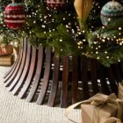 West Elm Open Box: Modern Wood Tree Collar - Dark Walnut