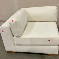 West Elm Open Box: Nassau Extra Deep Sectional, Corner - Performance Yarn Dyed Linen Weave Alabaster