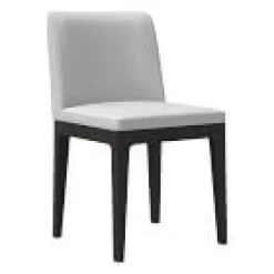 West Elm Open Box: Parker Dining Chair - Twill Frost Gray, Black