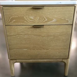 West Elm Open Box: Parker Marble Nightstand (21") -Washed Oak