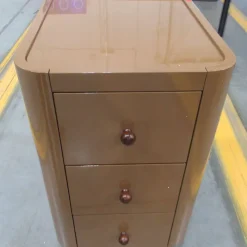 West Elm Open Box: Pierce & Ward Lacquered Nightstand (16") - Rustic Gold