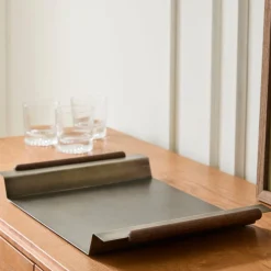 West Elm Open Box: Pierce & Ward Metal Tray - Claro, Antique Silver