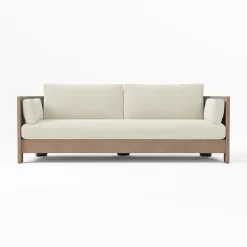 West Elm Open Box: Porto Outdoor Sofa Cushion Cover Only (86") - Crosshatch Weave Alabaster