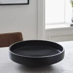 West Elm Open Box: Pure Black Ceramic Bowl (19.5) - Black