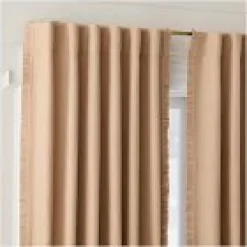 West Elm Open Box: Ruffle Linen Blackout Curtain (48"W x 108"L) - Sandalwood