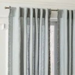 West Elm Open Box: Ruffle Linen Light Filtering Curtain (48"W x 96"L) - Chambray