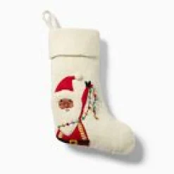 West Elm Open Box: Santa & Friends Felt Stockings with Lights, Version II