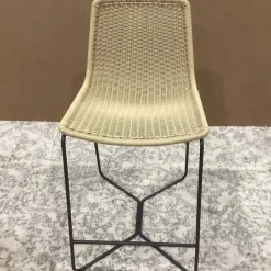 West Elm Open Box: Slope Indoor/Outdoor Counter Stool (25.25") - Natural, Antique Bronze