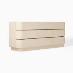 West Elm Open Box: Solstice Painted Raffia 9-Drawer Dresser (76") - Whitewash