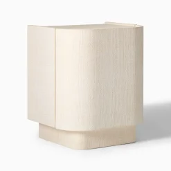 West Elm Open Box: Solstice Painted Raffia Nightstand (20") - Whitewash