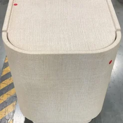 West Elm Open Box: Solstice Painted Raffia Nightstand (20") - Whitewash