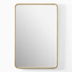 West Elm Open Box: Streamline Wood Rectangle Wall Mirror (24"W x 40"L) - Dune